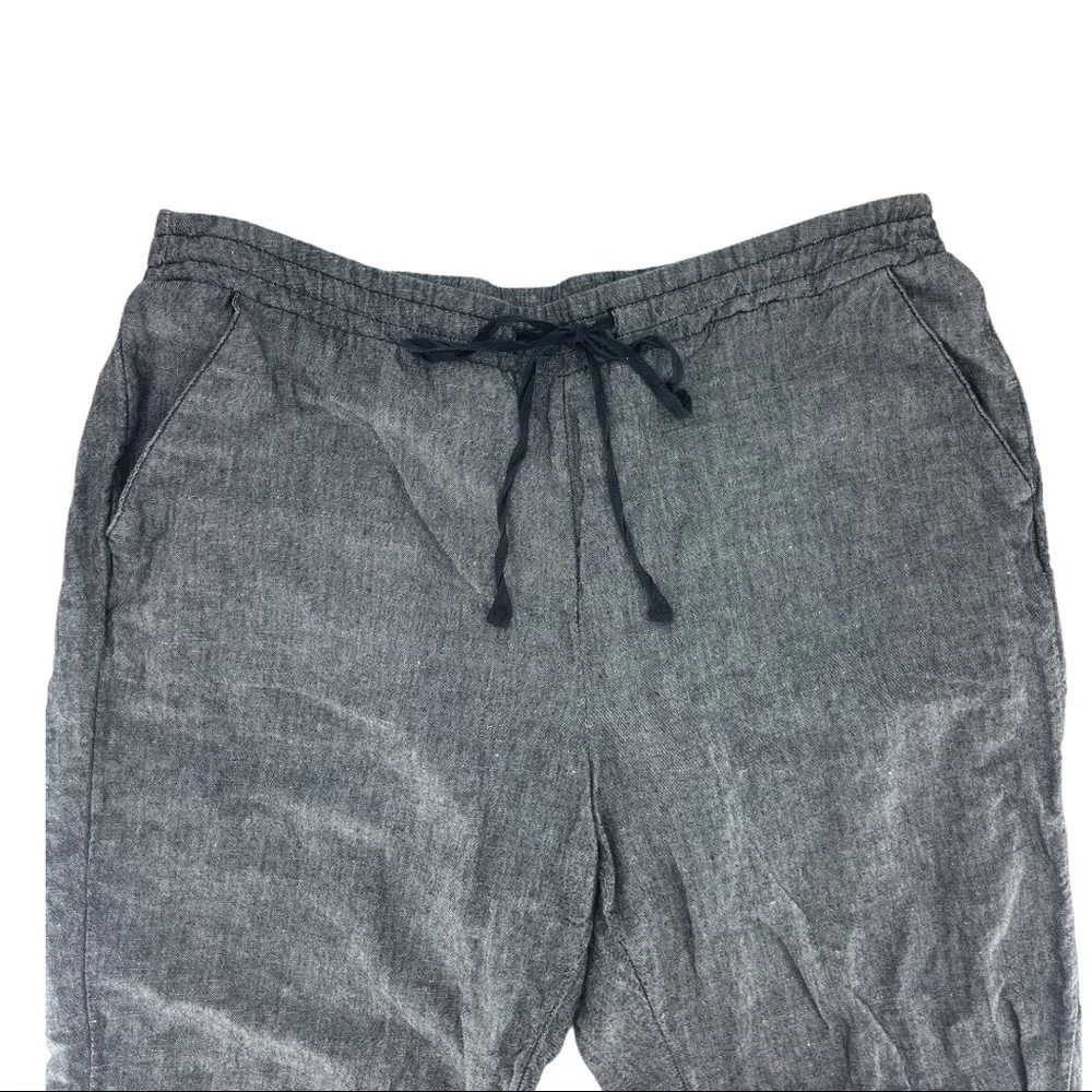 Croft & Barrow Cotton Linen Drawstring Joggers Grey Size XL - Picture 2 of 7